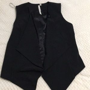Drape Black Vest